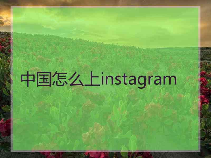 中国怎么上instagram