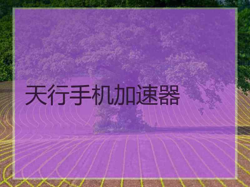 天行手机加速器