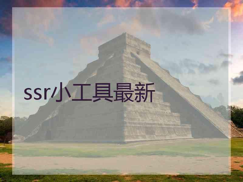 ssr小工具最新