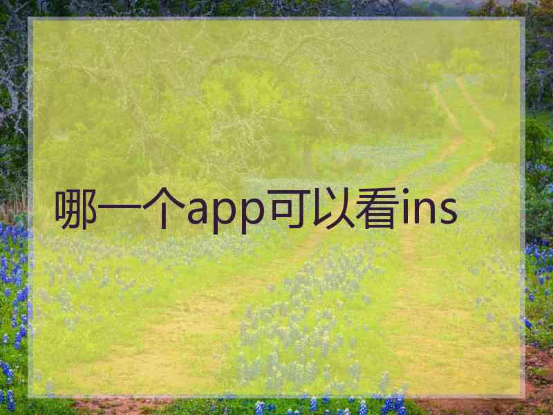 哪一个app可以看ins