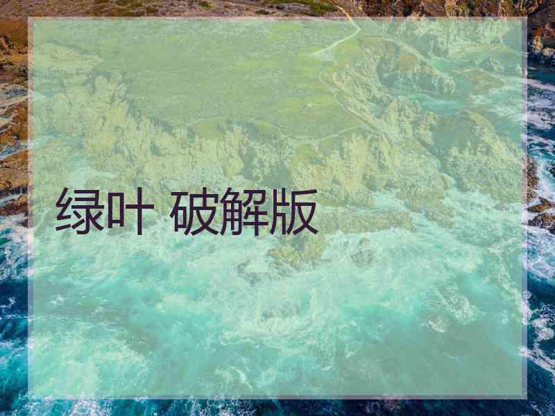 绿叶 破解版