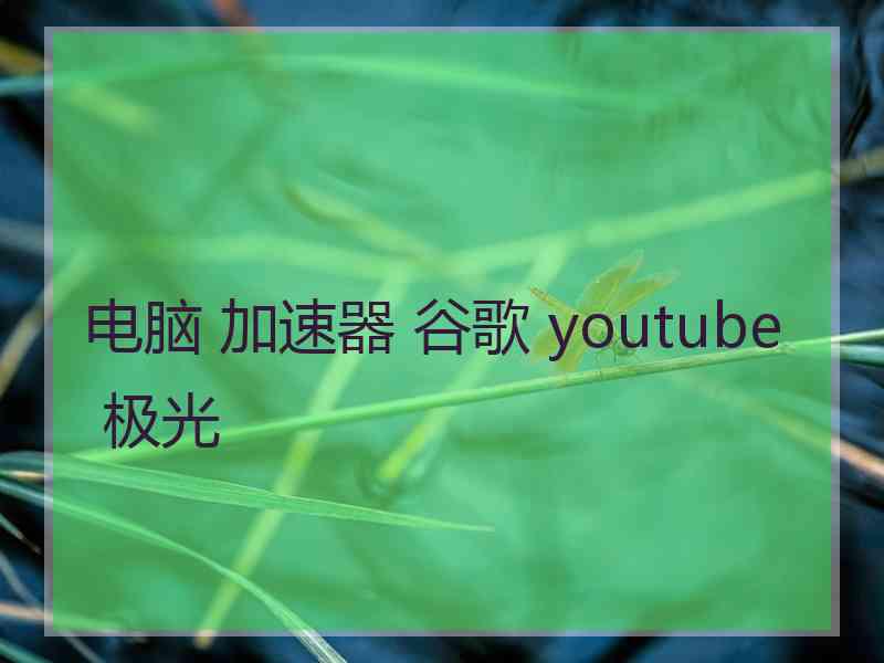 电脑 加速器 谷歌 youtube 极光