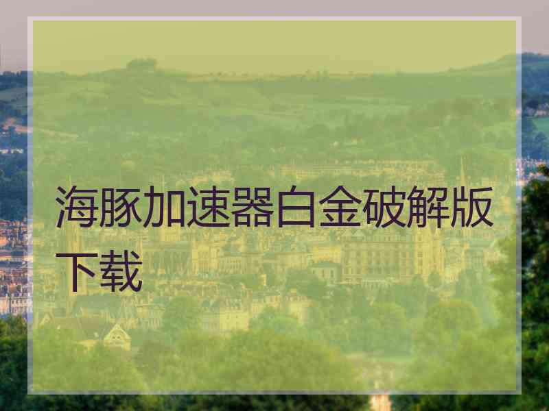 海豚加速器白金破解版下载