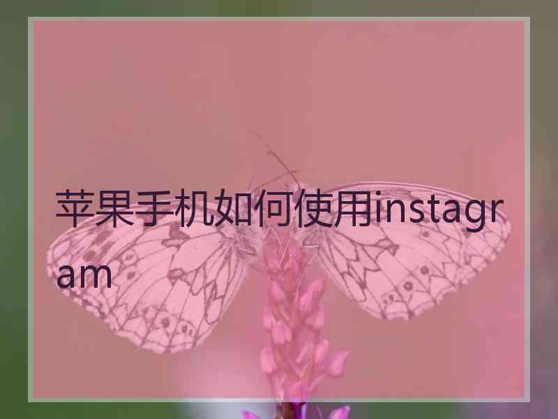 苹果手机如何使用instagram