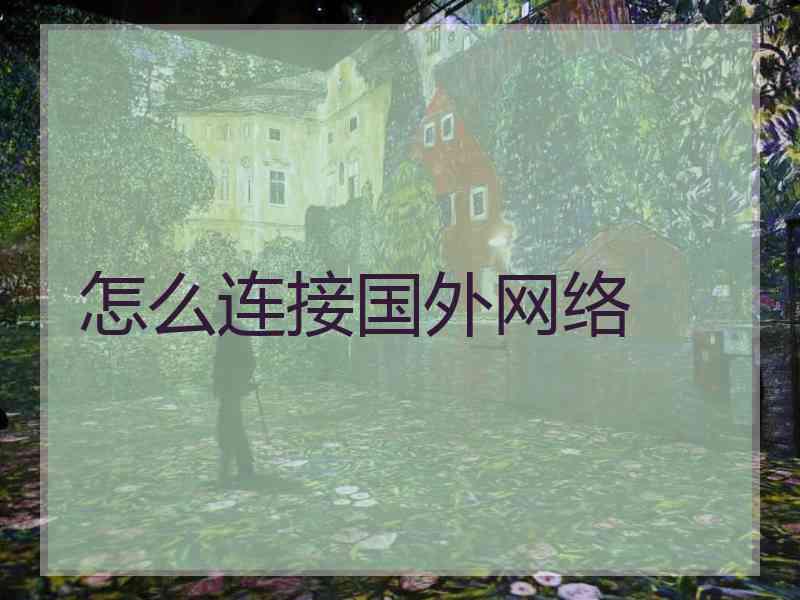怎么连接国外网络
