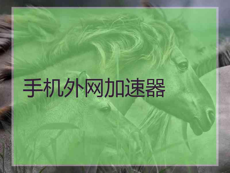 手机外网加速器