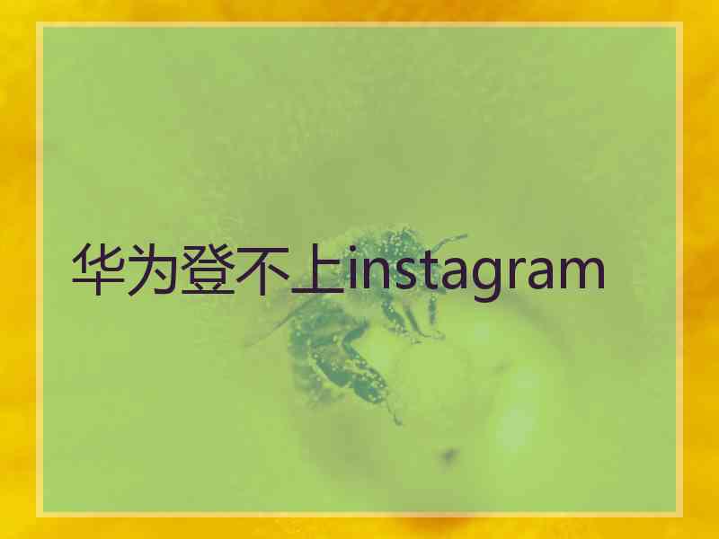 华为登不上instagram