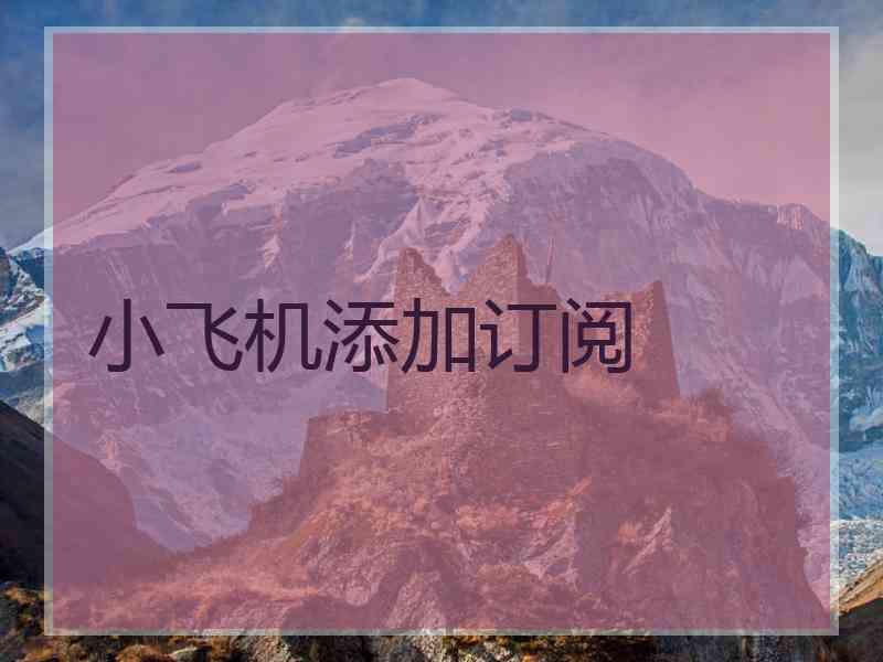 小飞机添加订阅