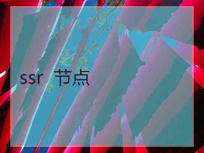 ssr  节点