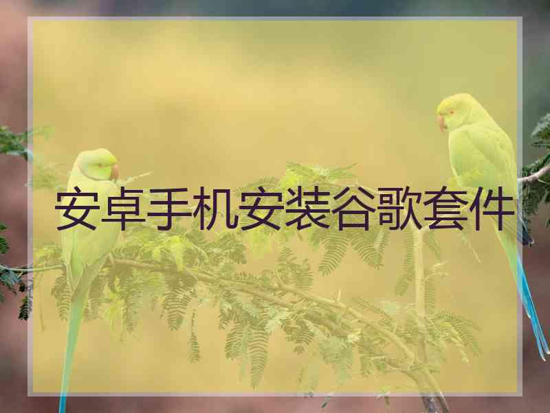 安卓手机安装谷歌套件