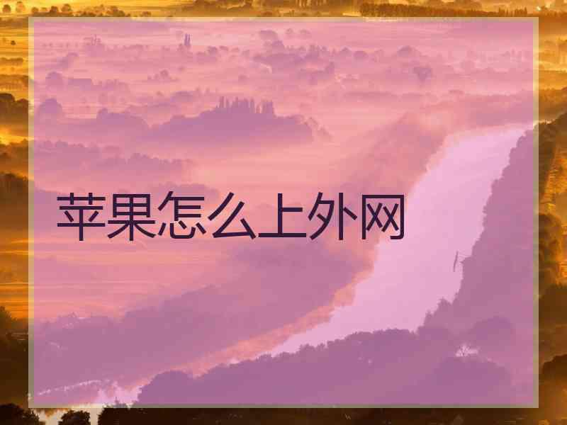 苹果怎么上外网