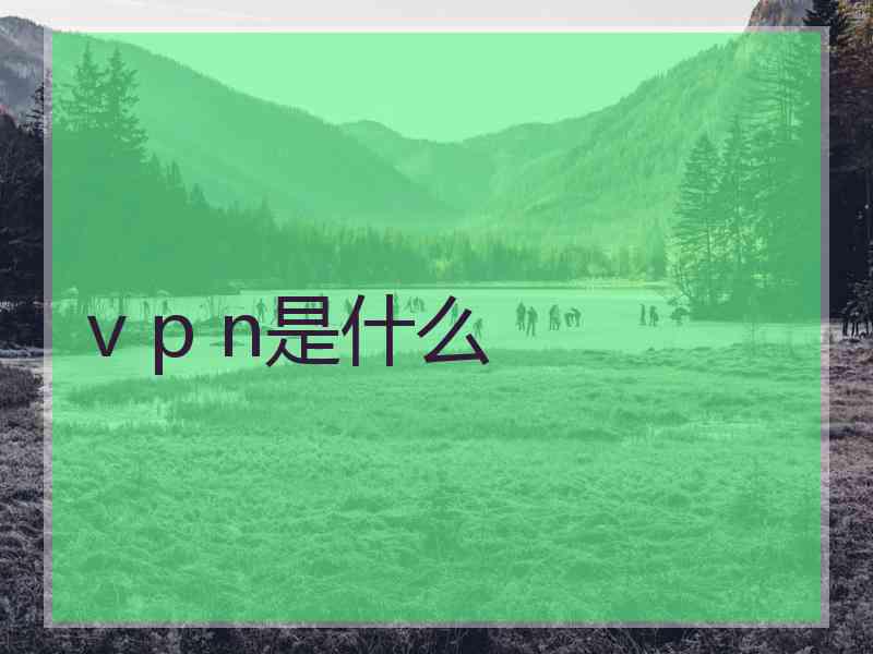 v p n是什么