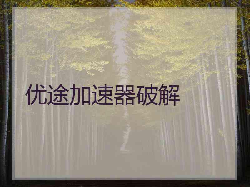 优途加速器破解