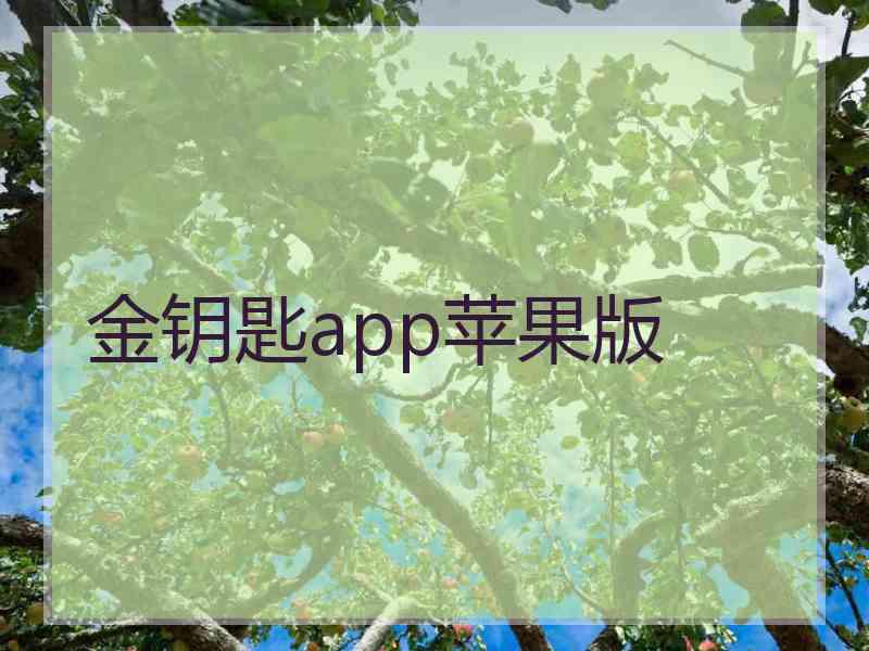 金钥匙app苹果版