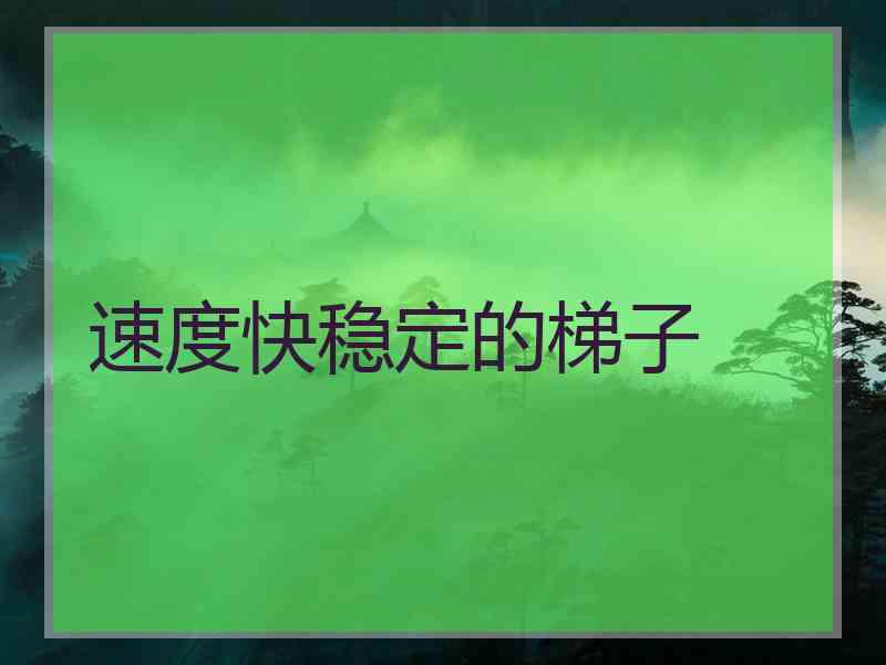 速度快稳定的梯子