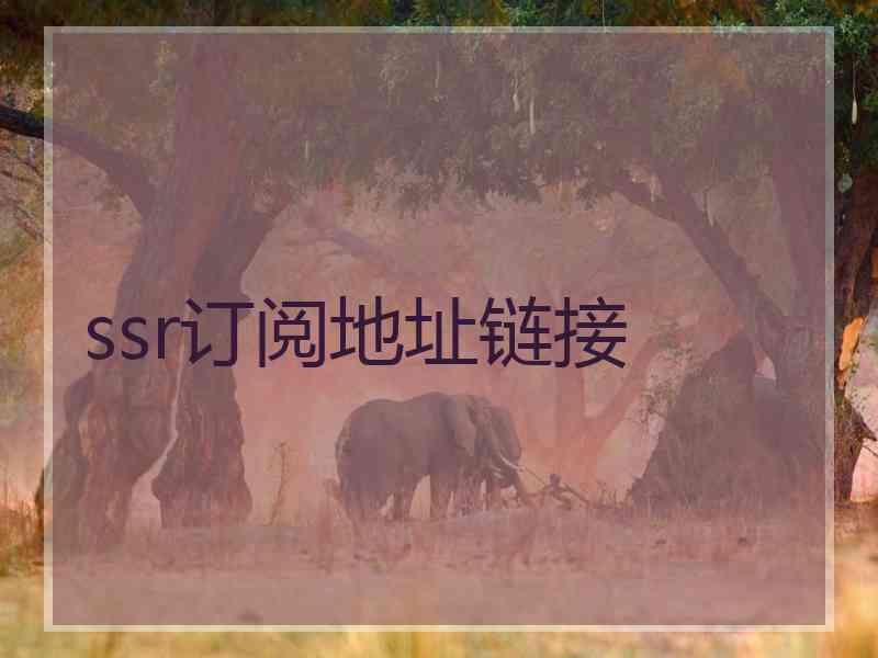 ssr订阅地址链接
