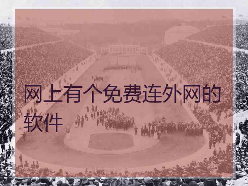 网上有个免费连外网的软件