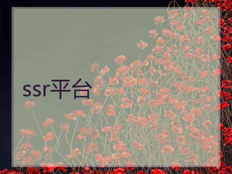 ssr平台