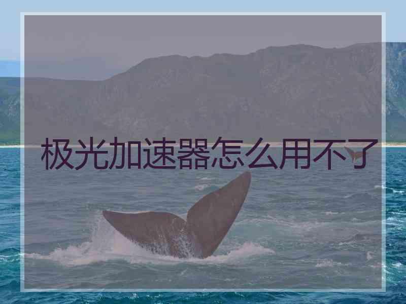 极光加速器怎么用不了