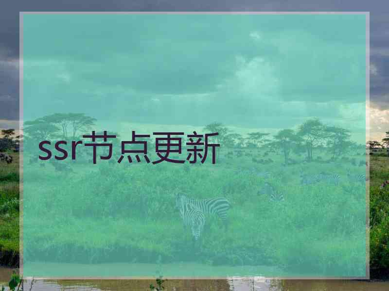 ssr节点更新