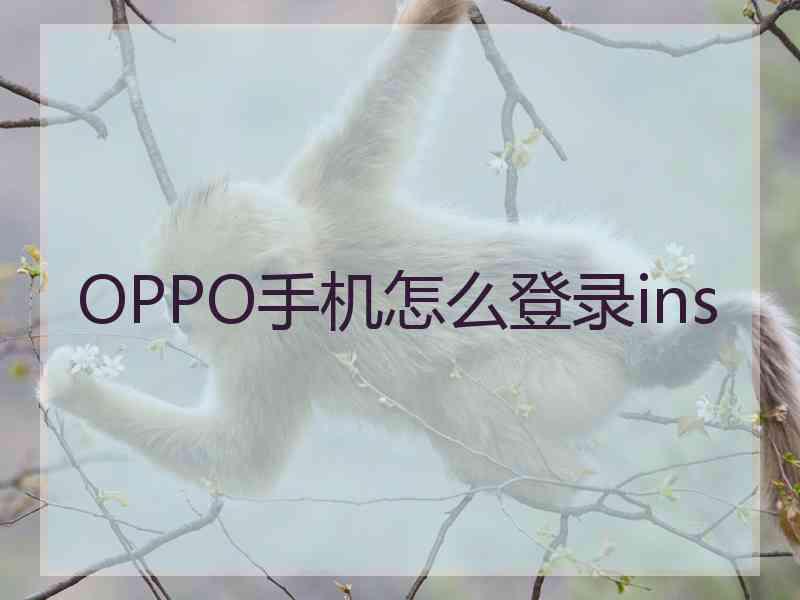OPPO手机怎么登录ins