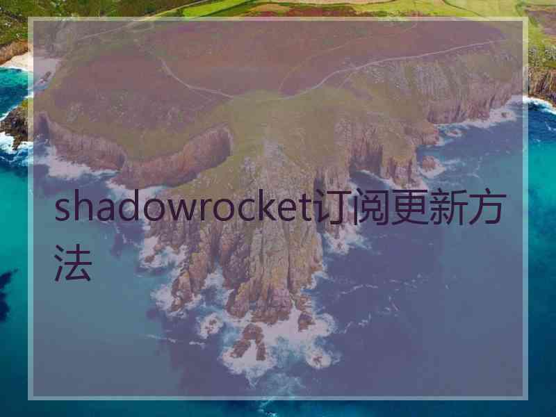 shadowrocket订阅更新方法