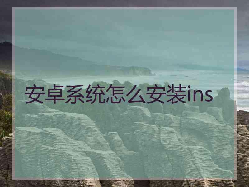 安卓系统怎么安装ins