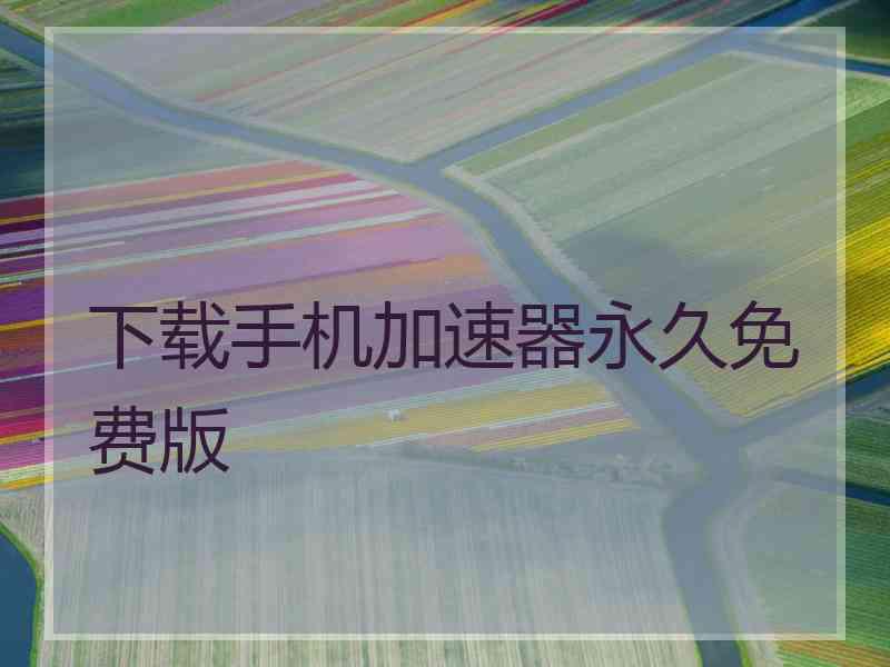 下载手机加速器永久免费版