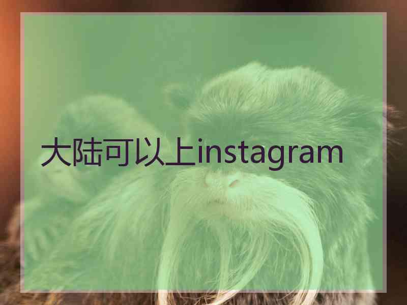 大陆可以上instagram