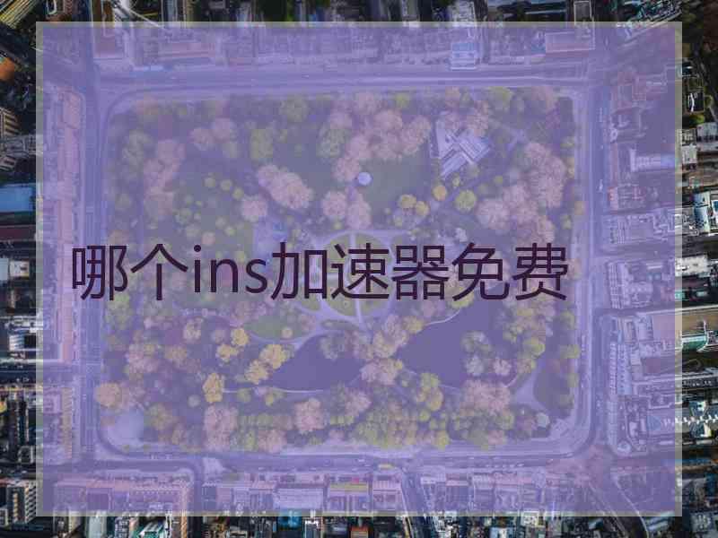 哪个ins加速器免费
