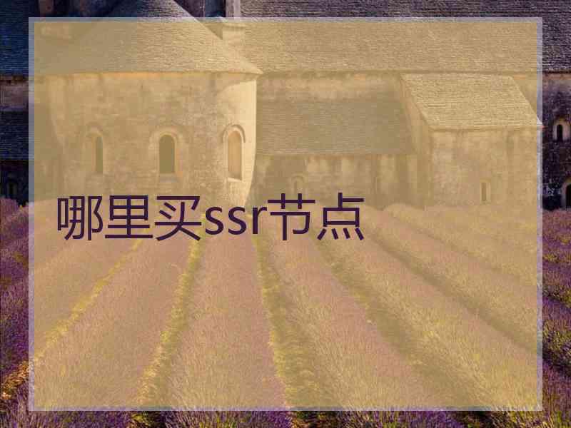哪里买ssr节点