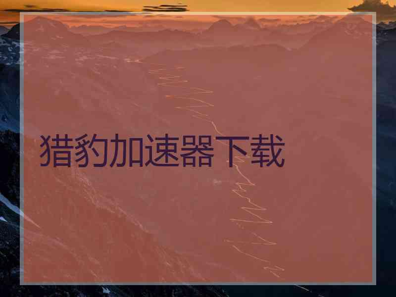 猎豹加速器下载