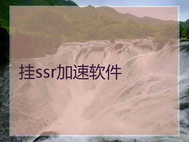 挂ssr加速软件