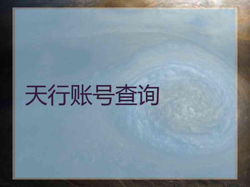 天行账号查询