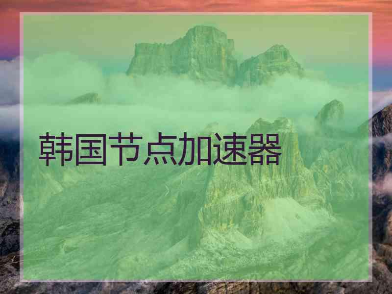 韩国节点加速器