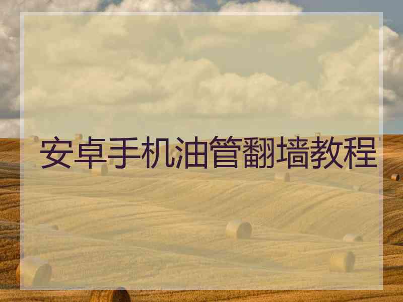 安卓手机油管翻墙教程
