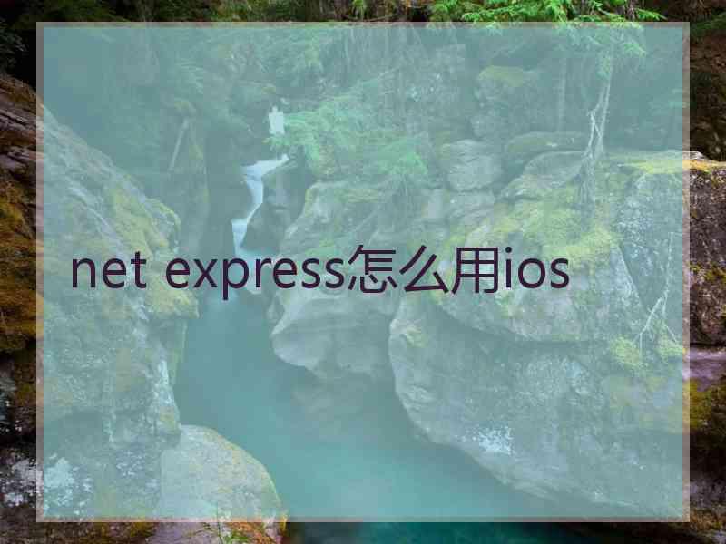 net express怎么用ios