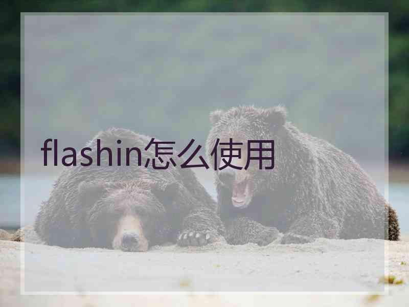 flashin怎么使用