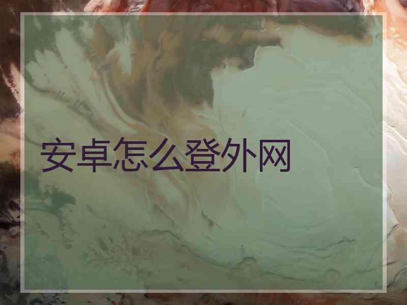 安卓怎么登外网