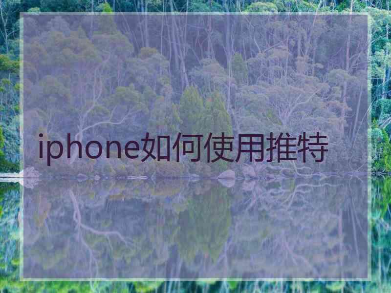 iphone如何使用推特