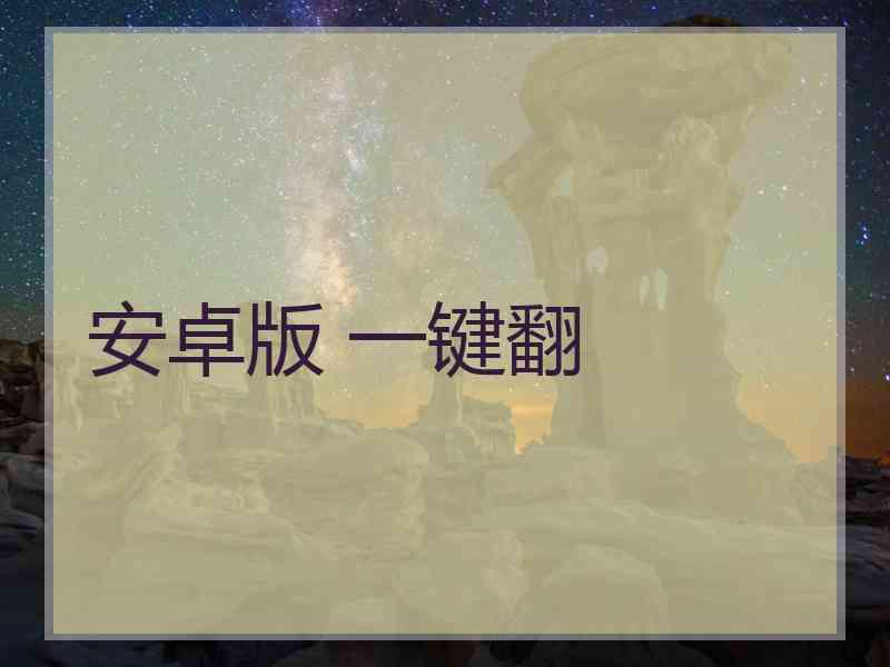 安卓版 一键翻