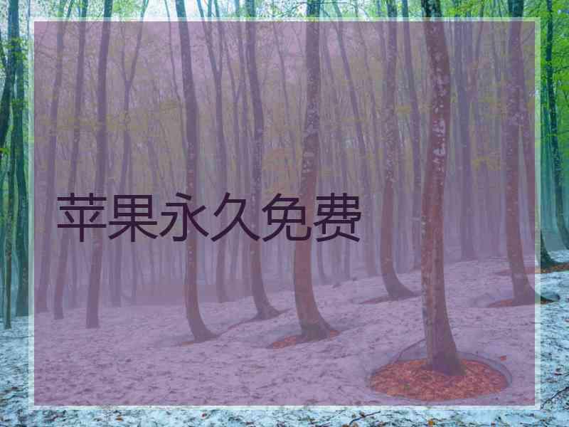 苹果永久免费