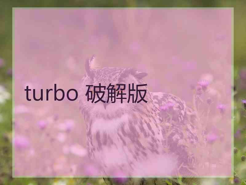 turbo 破解版