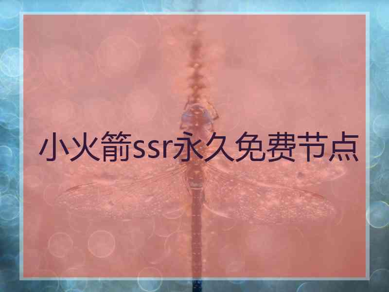小火箭ssr永久免费节点