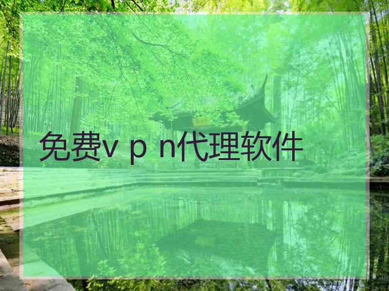免费v p n代理软件