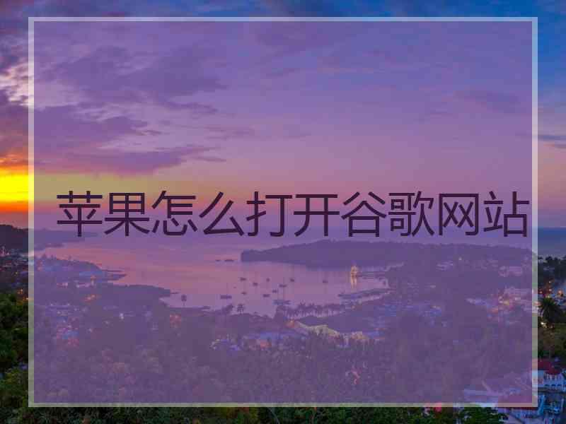 苹果怎么打开谷歌网站
