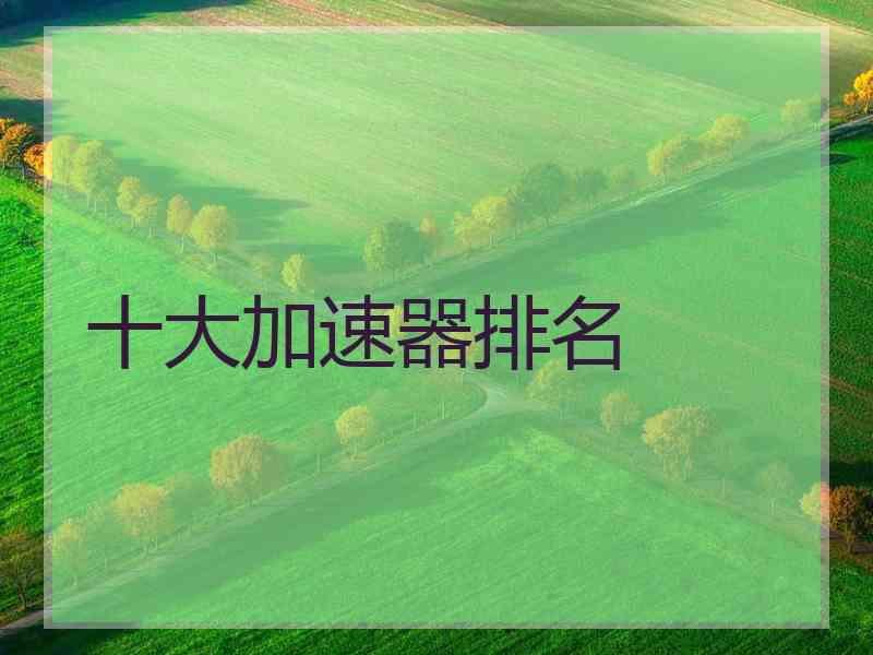 十大加速器排名