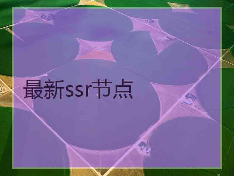 最新ssr节点