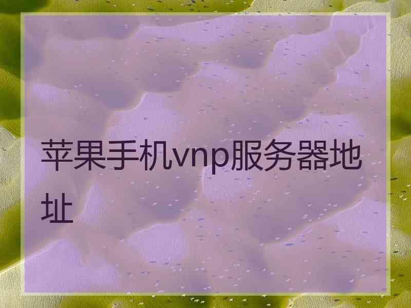 苹果手机vnp服务器地址