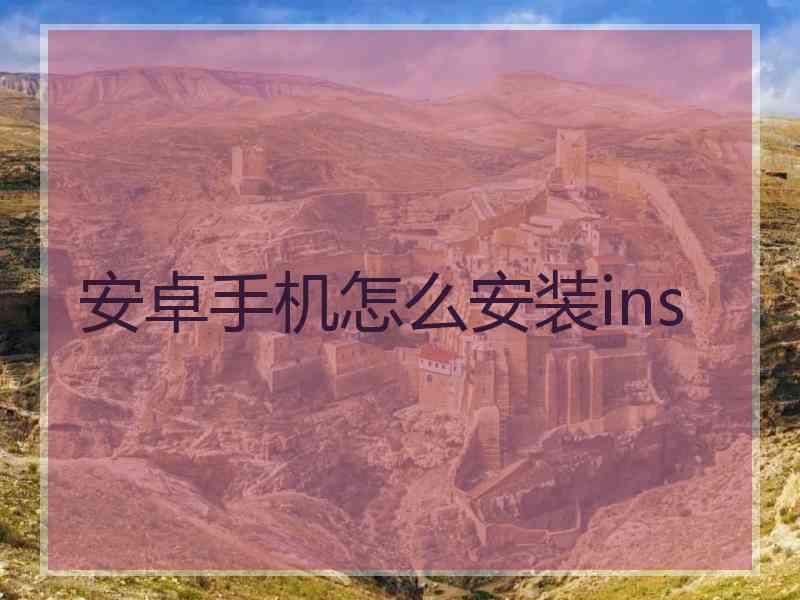 安卓手机怎么安装ins